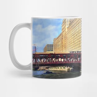 Chicago IL - Train on Wells Street Bridge Mug